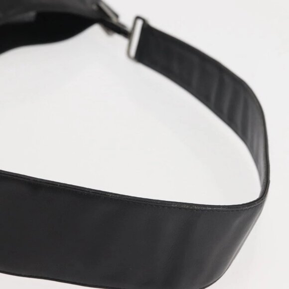 GUCCI Shoulder Bag Leather Black Silver Auth 143208 - Picture 8 of 16